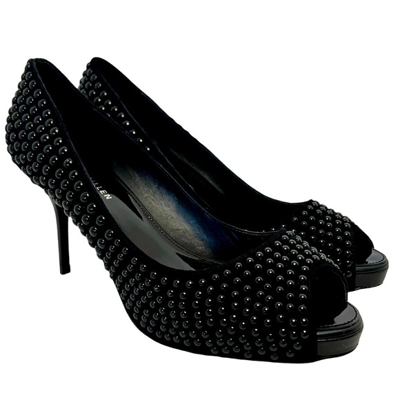 Karen Millen Shoes - Karen Millen Black Studded Heels Size 7.5